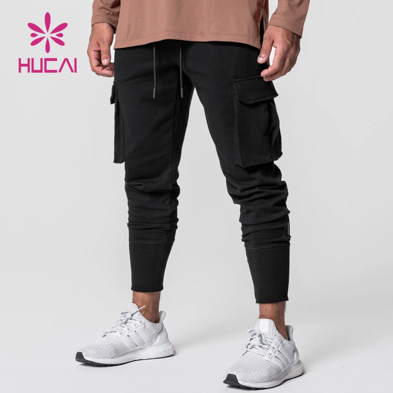 OEM Factory Suit Wholesale Side Zipper Pocket Sweatpants Custom Mens Jogging Pants