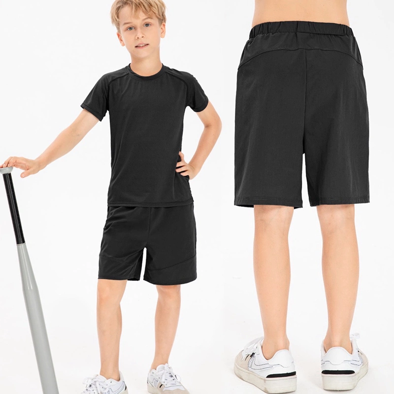 Factory Wholesale Casual Youth Boys Loose Fit Athletic Shorts Quick Dry Trunk Short Pants with Pocket Boys Skateboarding Active Basketball Shorts