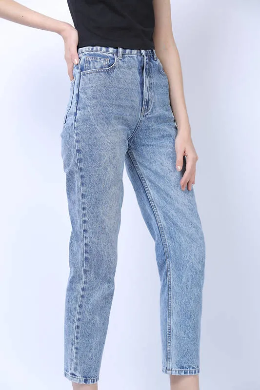 Women Pants MID Waist Lady Stretch Light Blue Trend Fashion Jeans
