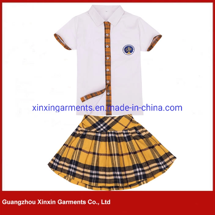 Factory Hot Selling Primary and Secondary School Students Knitting British Style School Uniform OEM (U2308)
