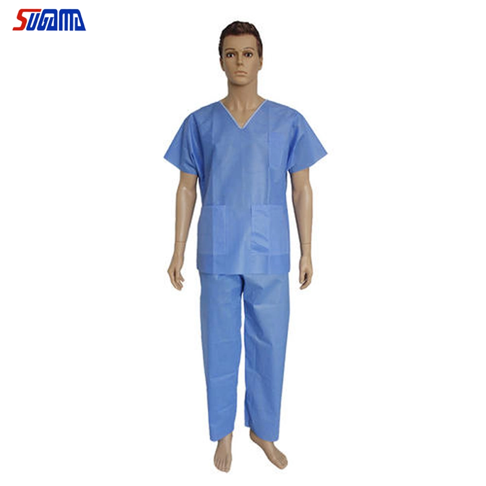 Disposable Different Colors Scrub Suit Set Pants and Tops in a Set