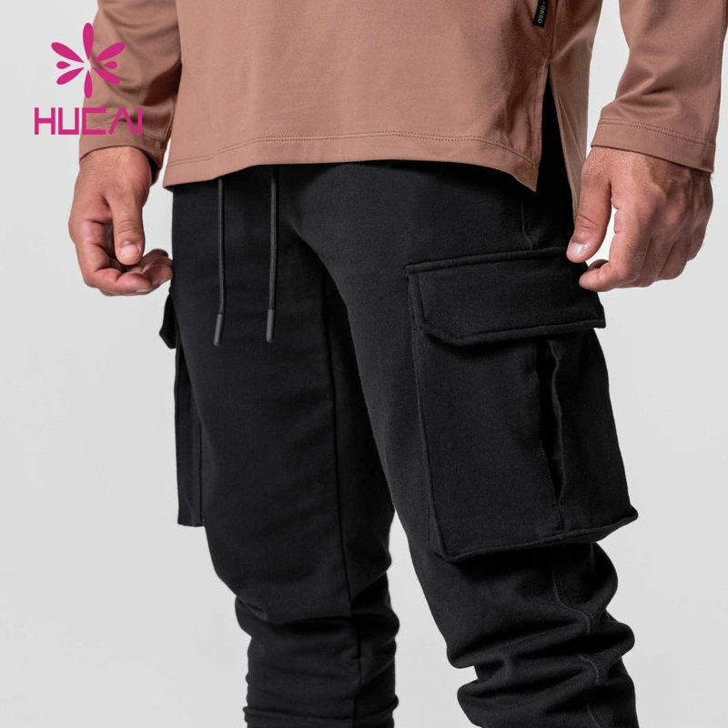 OEM Factory Suit Wholesale Side Zipper Pocket Sweatpants Custom Mens Jogging Pants
