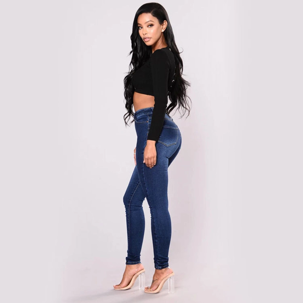 Wholesale Fashion Women Sexy High Quality Denim Cargo Pants Stretch Jeans Trousers