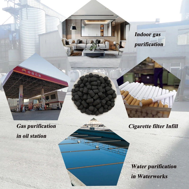 Hot Sale Decolorization Coal Based Activated Carbon Pellet / Cylinder for Waste Water Treatment