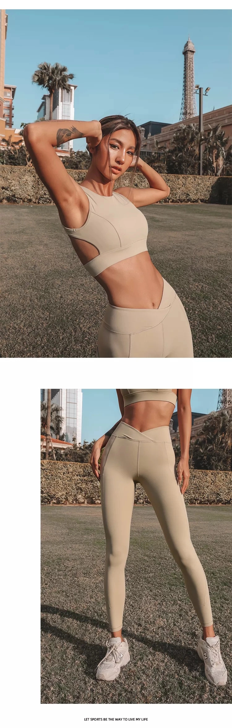Original Designs Sporstwear Women&prime;s Yoga Fitness Gym Set Breathable Squat Proof Yoga Wear Leggings