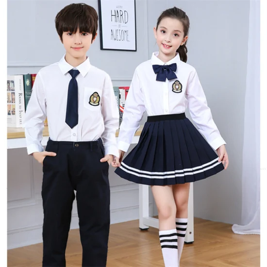 Wholesale Short Sleeve White Cotton School Uniform for Students