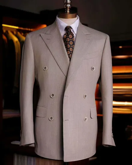 Mens 2 Piece Plaid Suits Slim Formal Office Suits Checkered Blazer Jacket Pants