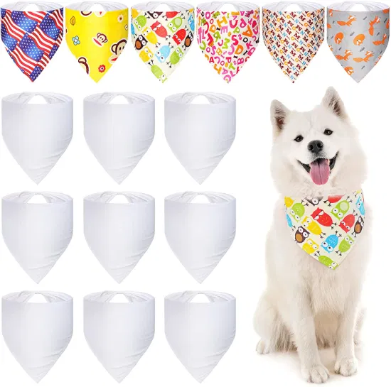 Aibort Customized Pet Products Pet Saliva Towel Print Pet Dog Collar Cat Triangle Scarf Collar