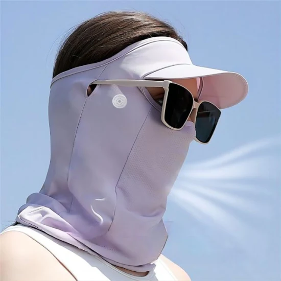 Neck and Head Cover Ice Silk Sunscreen Face Mask for Driving