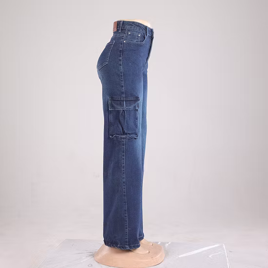 Women′s Summer Loose Straight Hight Waist Wide Leg Pants Cropped Trousers OEM Supplier in Guangzhou