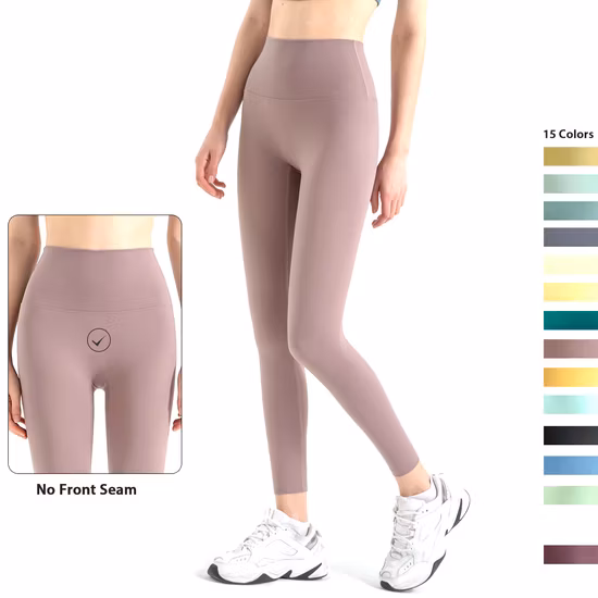 Factory Wholesale 16 Colors Essentials Athleisure Ropa Deporte Plaid Polainas De Mujer Workout Yoga Pants for Woman, Compression Workout Leggings Jogger Outfits